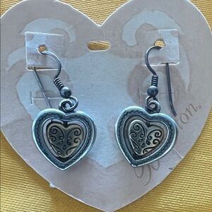 Heart-Shaped Brighton Silver Earrings